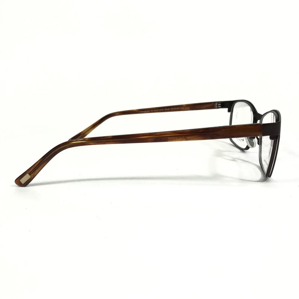 Iconik Eyeglasses Frames Shai C01 Brown Tortoise Square Full Rim 52-16-140